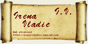 Irena Vladić vizit kartica